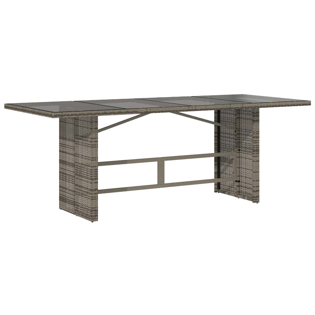 Garden Dining Set 9 pcs Grey Poly Rattan