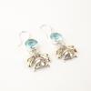 Sky Blue Topaz Gemstone 925 Sterling Silver Handcrafted Fashionable Earrings 2" EE-154-3