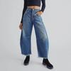 Women's High-Waist Wide-Leg Jeans - Summer 2024, Loose Fit with Raw Hem Style K334