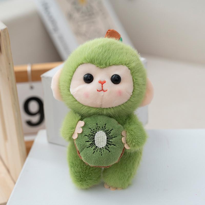 Monkey Kids Plush And Fruit Combo Toy For Backpack Hanging And Play Creative