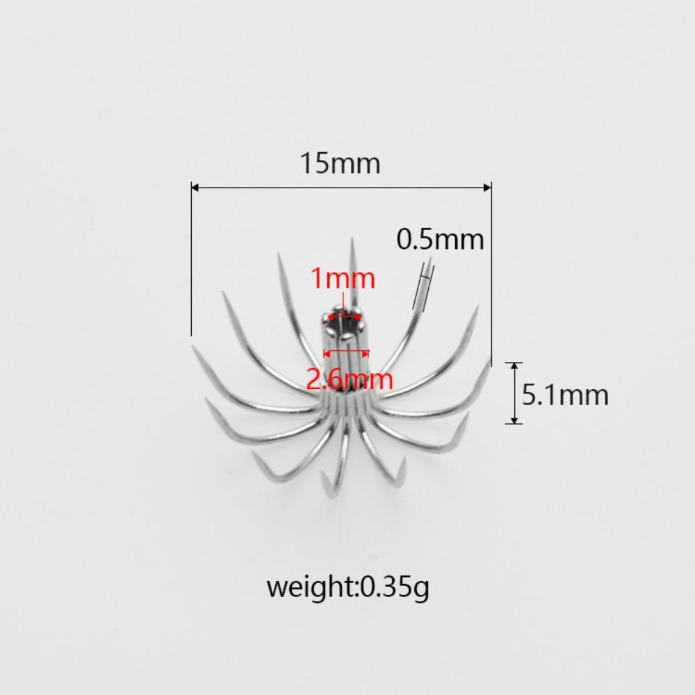 10 SZTUK Wielopazurowy Hak Parasolowy Srebrny Wędkarski Przynęty Do Wędkowania Kałamarnica Hak Holowniczy Akcesoria Wędkarskie