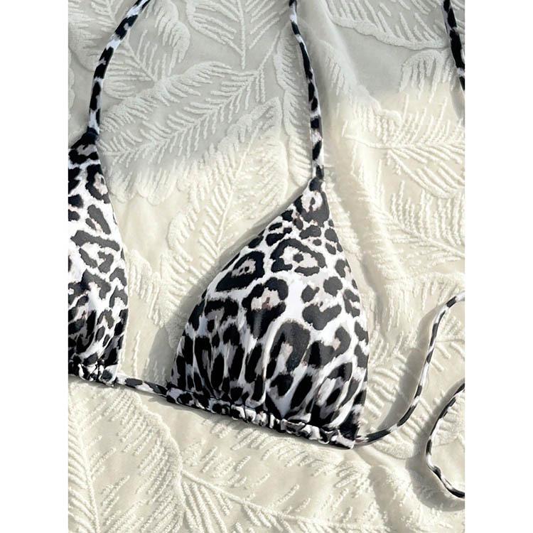 2025 European & American Lace-Up Halter Bikini Top Women's Swimwear