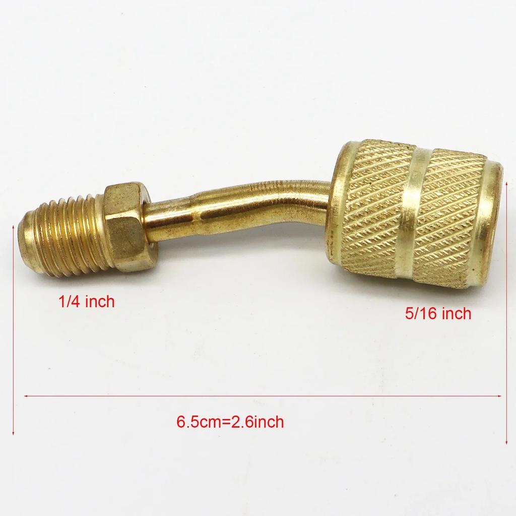 2 X R410A Adapters for Air Conditioner HVAC, 5/16" SAE Female To 1/4" SAE Male Flare