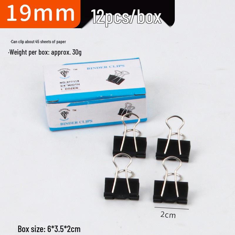 Black Metal Long Tail Clip, Small Size - Multifunctional Ticket & Test Paper Clip for Office & Student Use