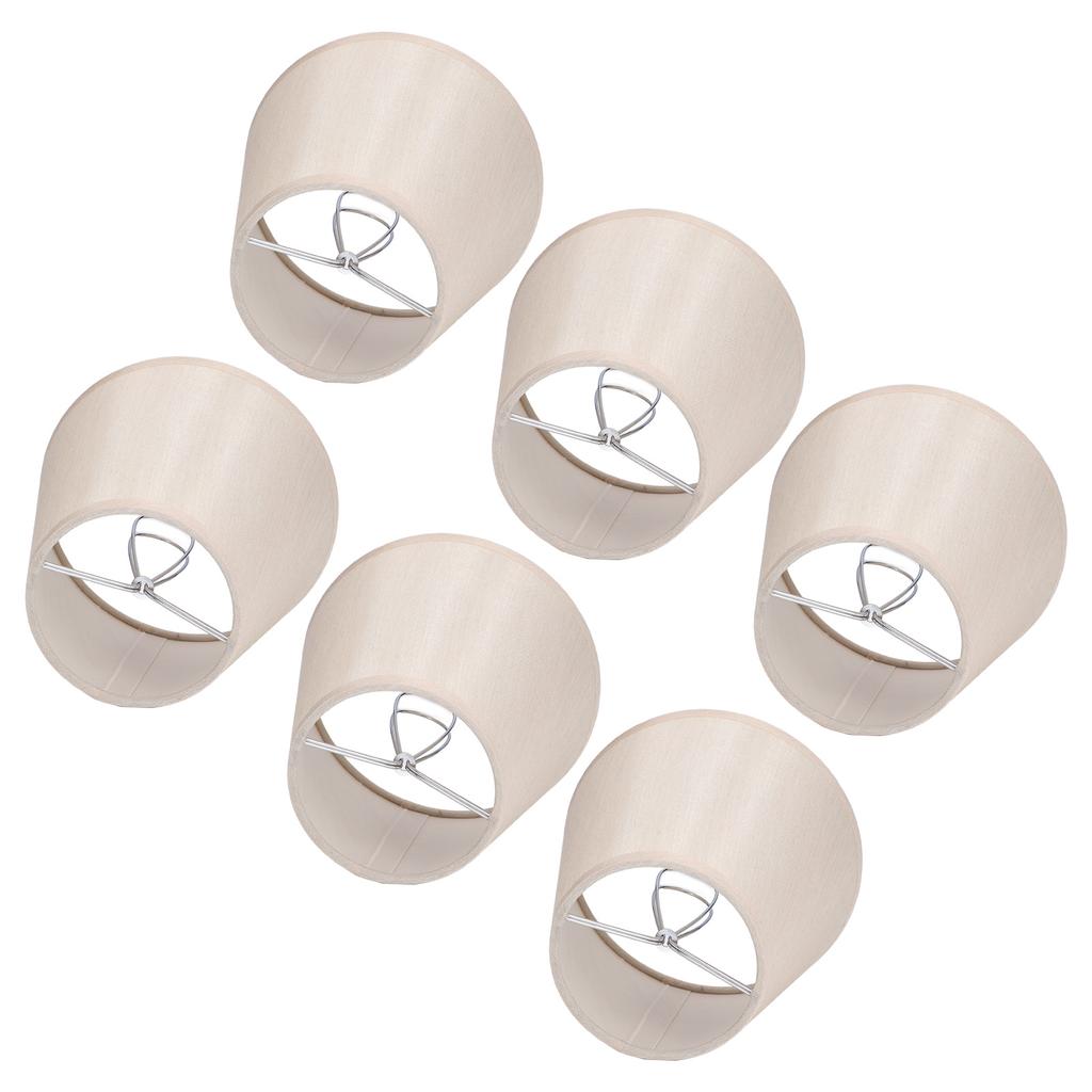 6PCS Simple Cloth Lampshade Modern Fabric Lampshade for E14 Table Chandelier Wall Lamp