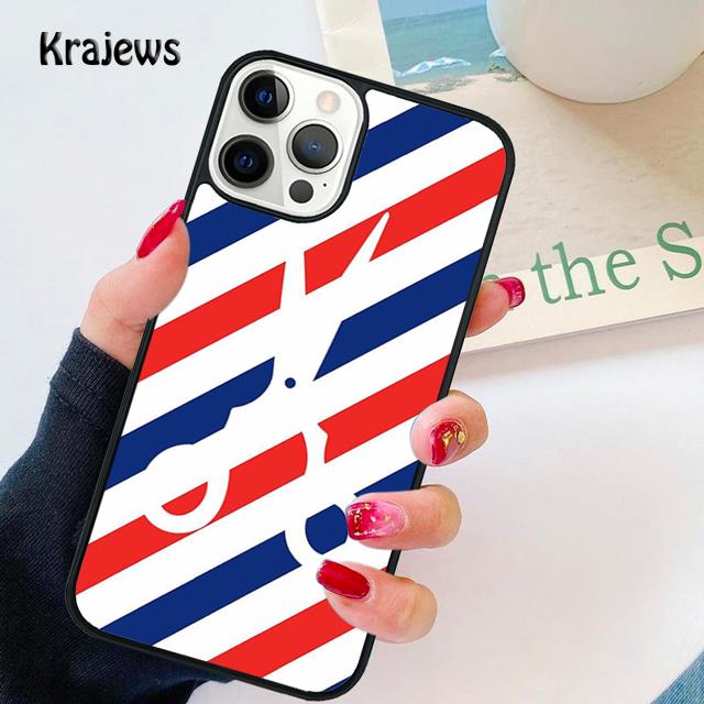 Měkký kryt na telefon s motivem holičských nůžek pro iPhone 14 XR X XS Max 5S 6S 7 8 Plus SE 2020 11 12 13 Pro Max Mini