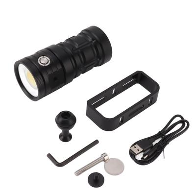 LED Diving Flashlight 18000LM IPX8 Waterproof USB Underwater 100M Scuba Diving Torch Light with 3