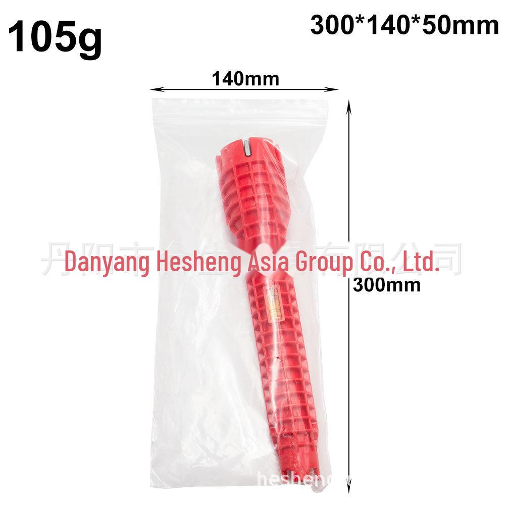 "5-in-1 Red & Yellow Sink Wrench, Water Heater & Pipe Repair Tool"