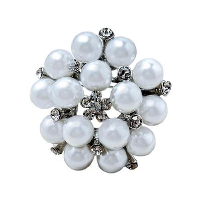 Sparkling Diamonds Effect Brooch Environmentally Safe Metal Clothing Accessories For Party Wedding Attire