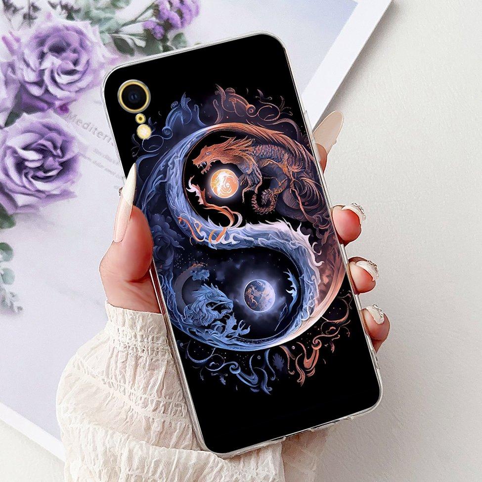 Klar Für iPhone XR Hülle Abdeckung Luxus Mode Blumen Süße Katze Lustig Cool Bemalt Weiche Handyhülle A2105 A1984 A2107 A2108 A2106