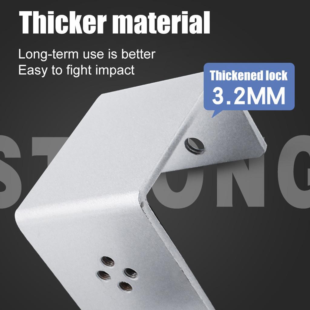 Aluminium Alloy Office Desktop Partition Bracket Glass Pins Clamp Holder Cubicle