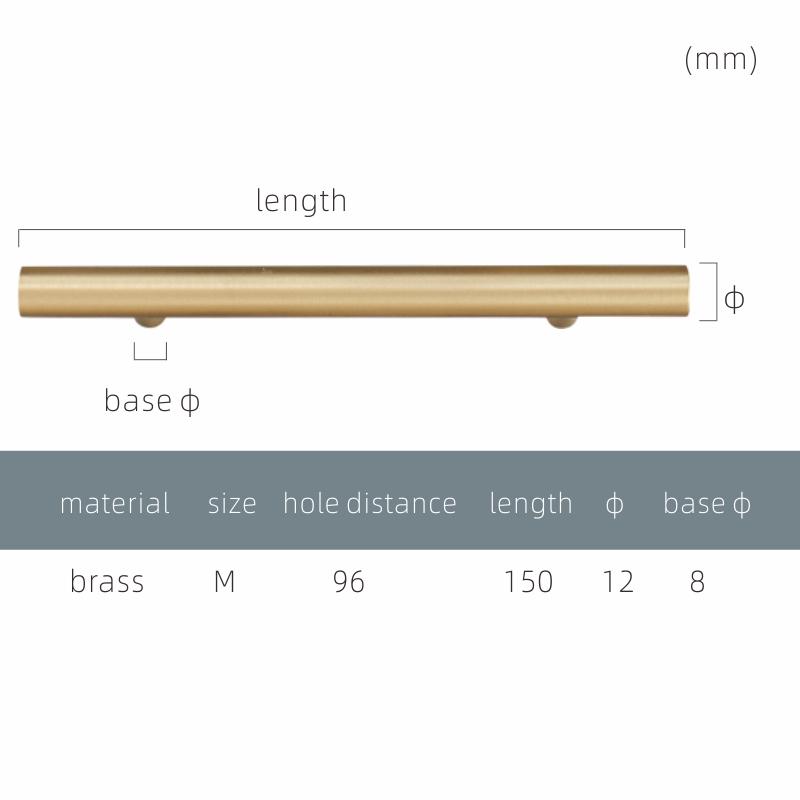 Dooroom Yu'an Brass Furniture Handles Nordic Modern Pastoral Wardrobe Dresser Cupboard Drawer Cylinder Black/Gold Pulls Knobs