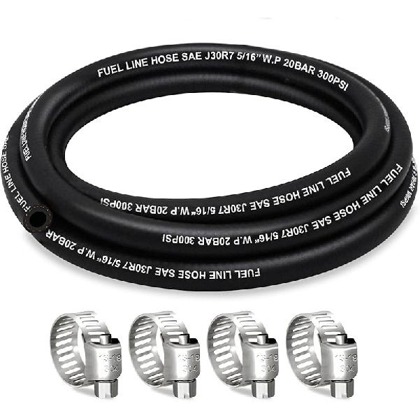 Fuel Line 5/16 Inch ID, Fuel Hose 10FT, J30R7 Fuel Line Hose NBR For Automotive Fuel Systems Engines.