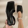 Fashion Women Platform Sandals Fashion Low Heels Sandals Elegant Square Toe Flat Anti-slip Shoes for Women Comfortable Designer Shoes