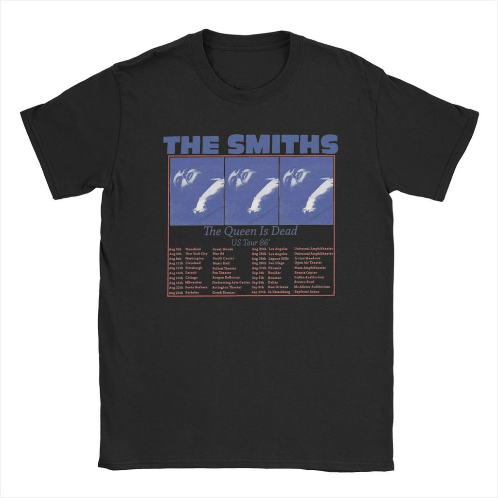 The Smiths US Tour 86 The Queen Is Dead TShirt Unisex Funny Cotton Tee Shirt Round Neck Short Sleeve T Shirts Plus Size Clothing