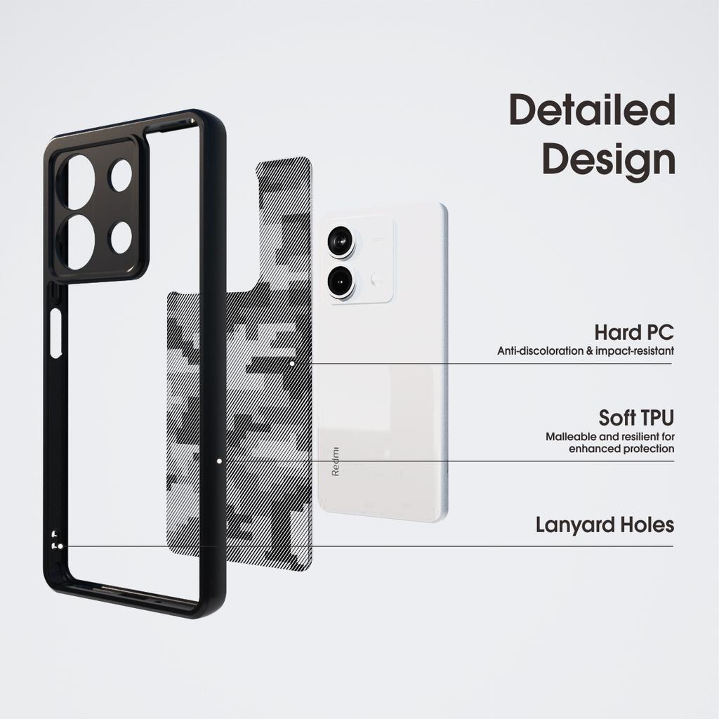 IBMRS For Xiaomi Redmi Note 13 5G Phone Case TPU+PC Back Cover Precise Cutout Lens Hole