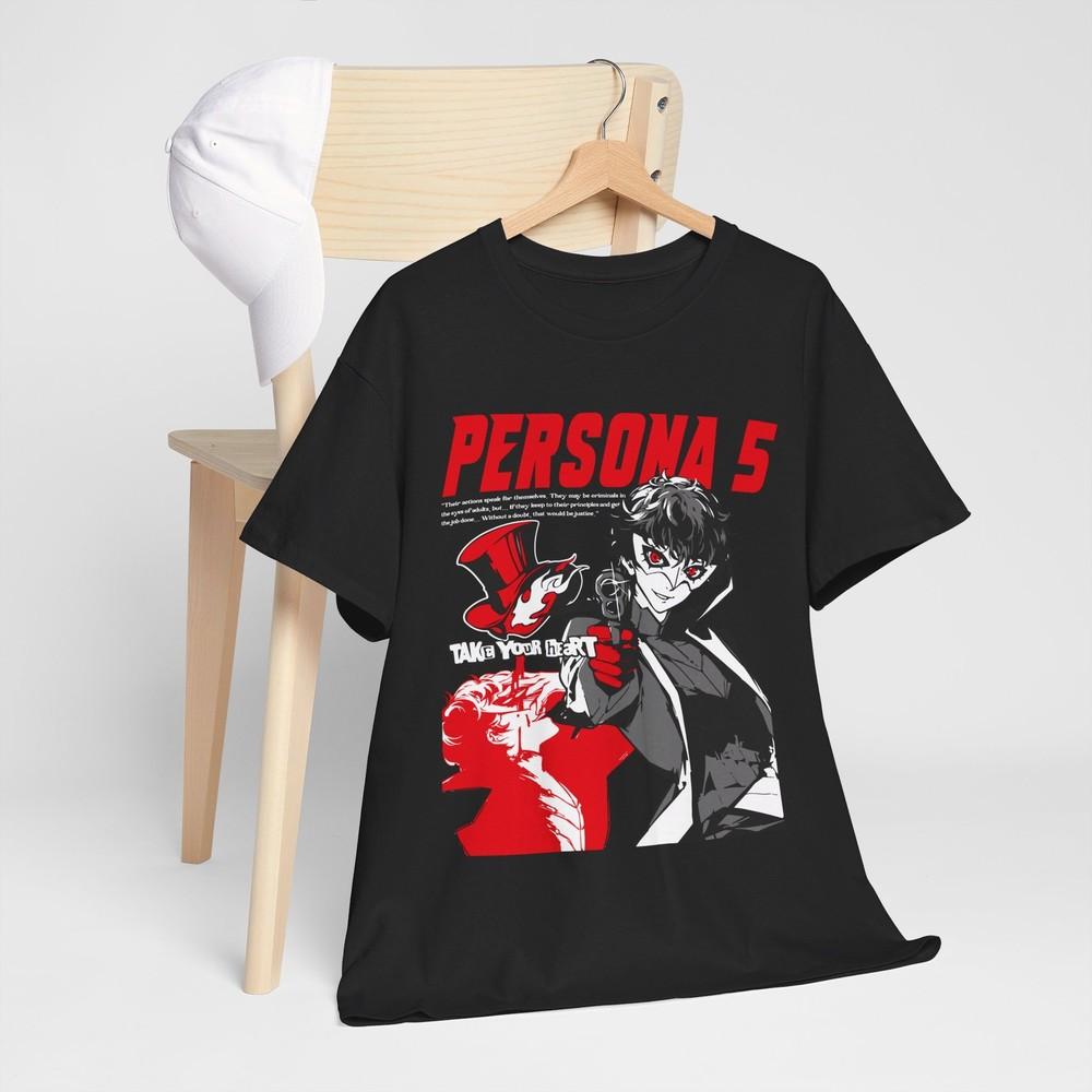 T-shirt Persona 5 Goro Akechi Shin Megami Tensei Anime Unisex per Regalo Vestiti per Bambini