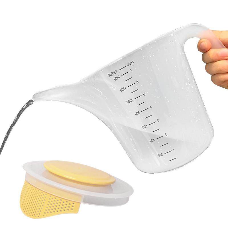 1500ml Kitchen Baking Mixing Cup Liquid Measure Container Baking Tools Froth Filtering Measuring Cup Pastry Making Kitchen Tool