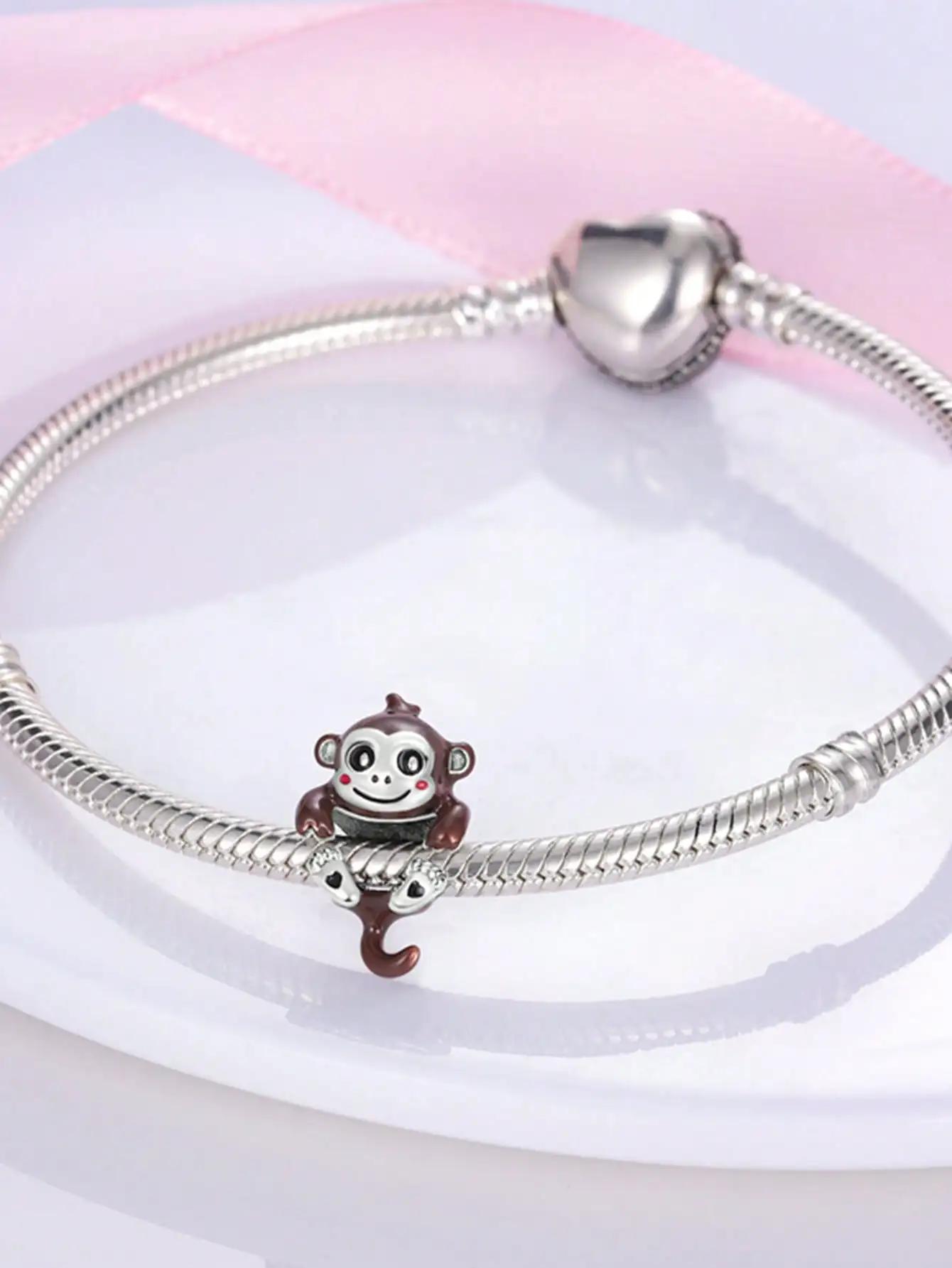 

Charms Plata Copper Colors Cute Squirrel Elephant At The Zoo Bead Pendant For Original Bracelet For Women Diy Jewelry Love Gift