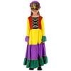 Kids Ethnic Style Dance Peacock Masquerade Halloween Cosplay Costumes Girls Stage Party Performance Dress Up Outfit