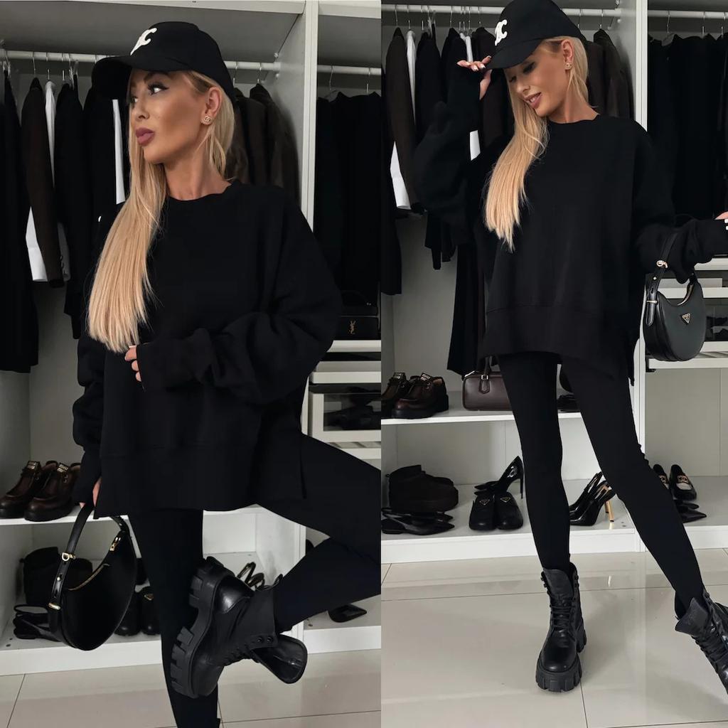2026 New Spring Women's Casual Skinny Pants Loose Hoodie Set 2 Piece Outfit