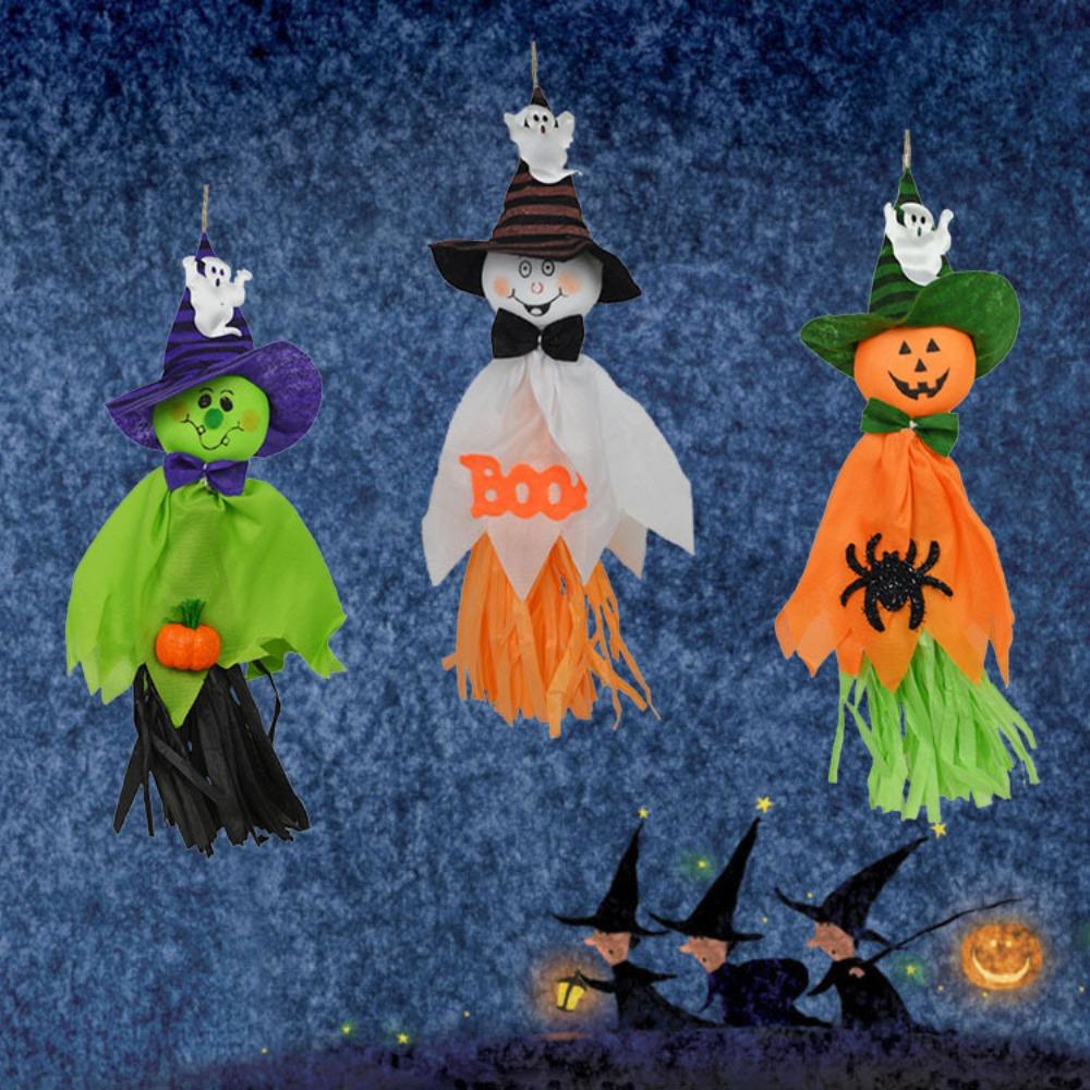 Cloth Paper Halloween Hanging Ornaments Charm Fluttering Design Ghost Hanging Pendant Pumpkin Halloween Decorations