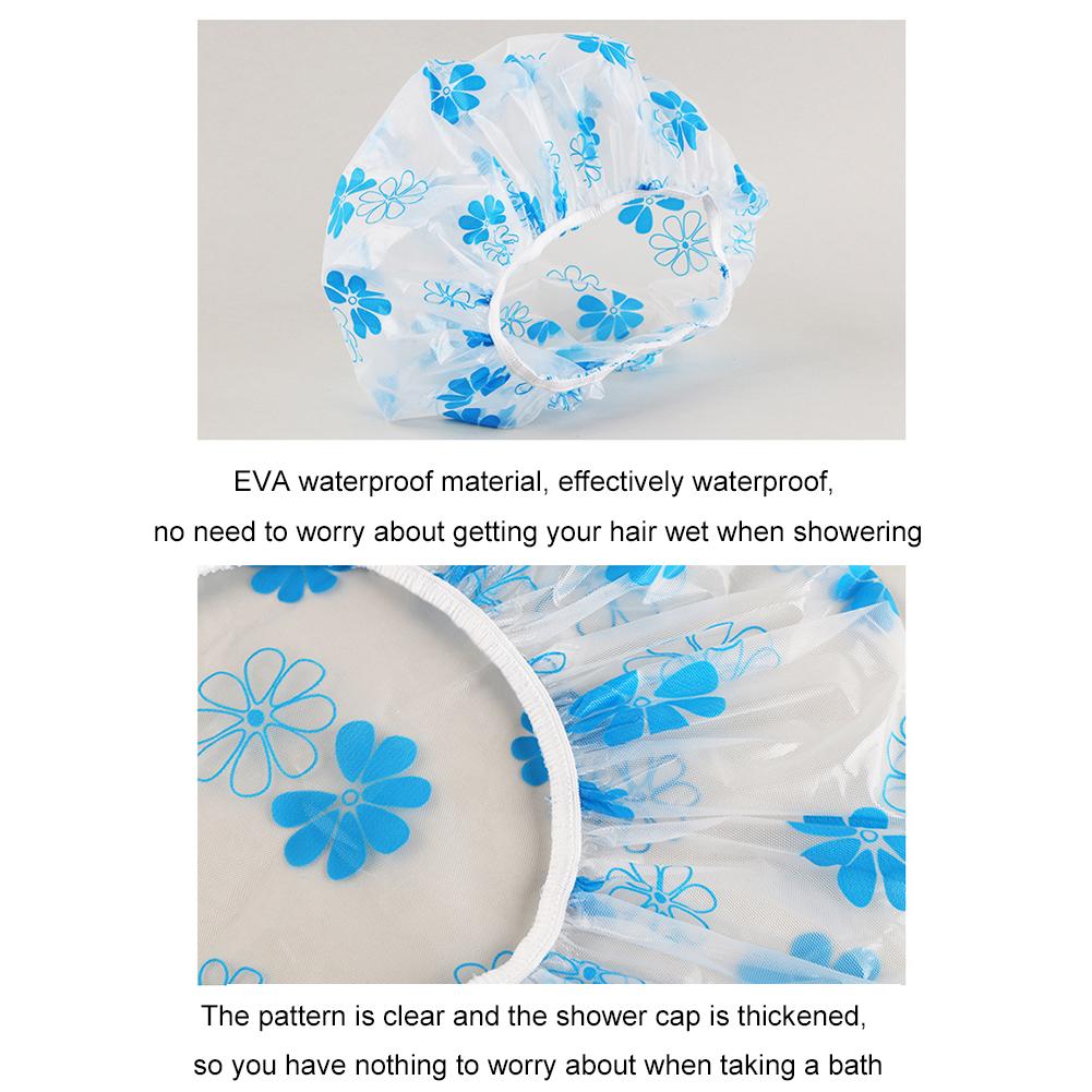 Pink Polka Dot Shower Cap PE Material Waterproof Soft Elastic Band Secure Fit Travel Friendly Lightweight Foldable Hair Protect