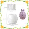Latests Models Easter Rabbit Egg Shaped Candle Holder Jar Silicone Mold DIY Bunny Storage Box Plaster Gypsum Making Mould Easter