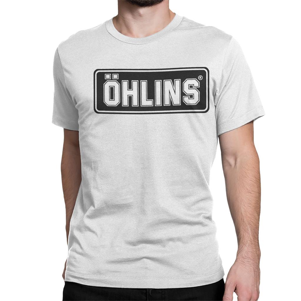 Olins Racing Motorcycle Shock Absorber T-shirt, Men's, Women's, Cotton T-shirt, Short Sleeve T-shirt