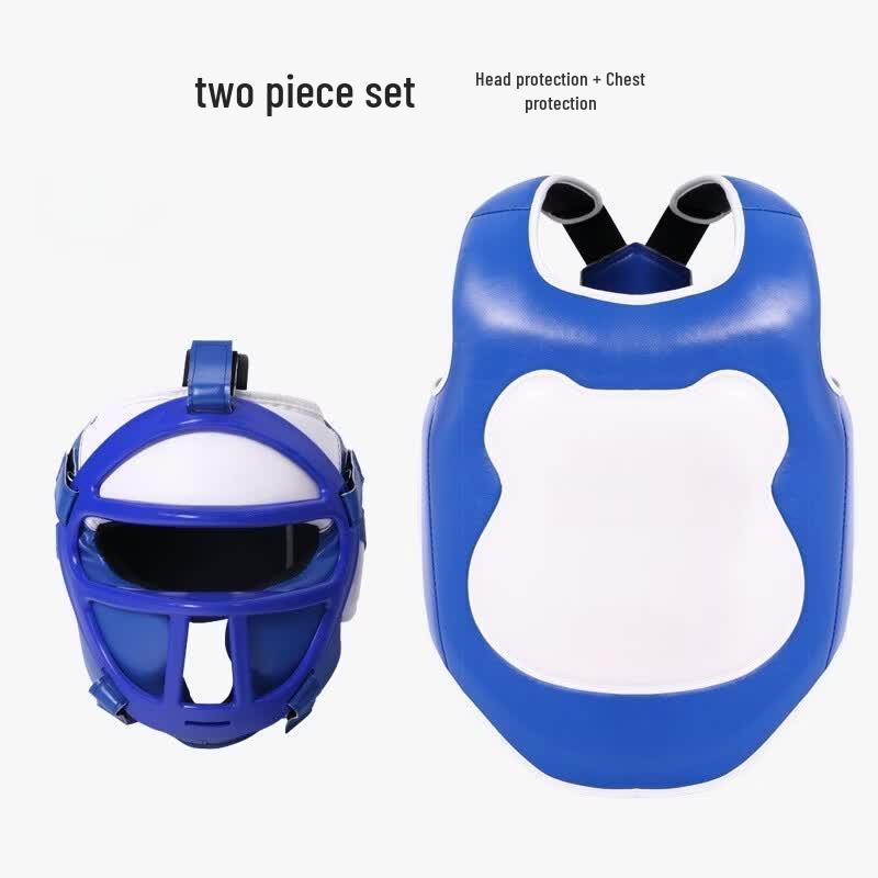 TLXT Sanda Boxing Protective Gear Set with Face Mask S (110-130CM)