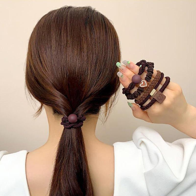 Elastico per Capelli a Scrunchie in Lussuosa Pelle Nera - Elastico Durevole per Capelli da Donna