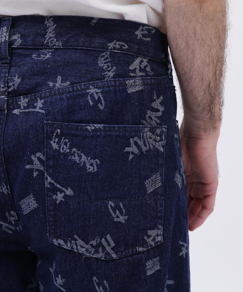 Avirex TAGGING JACQUARD DENIM Size PANTS, Men's, L, 367, Indigo, 783-4211002