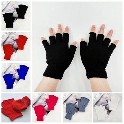 Winter Warme Gestrickte Fingerlose Halbfinger Magische Handschuhe Fäustlinge Frauen Männer Zubehör