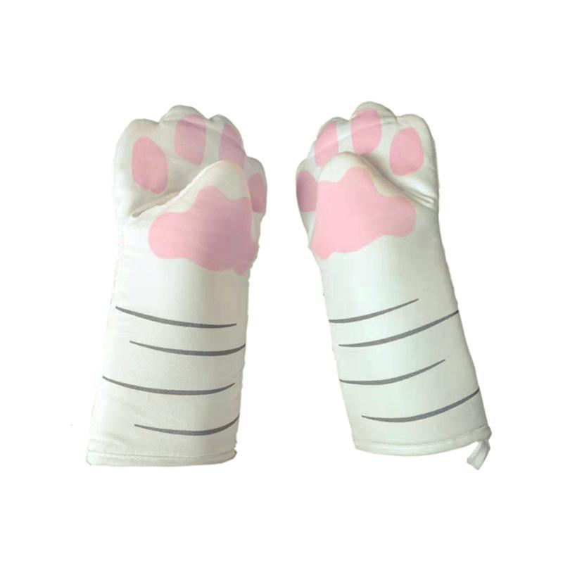 Popular Cat Claw Cotton Oven Gloves Heat Insulation Gloves Microwave Oven Anti-Scalding Gloves
