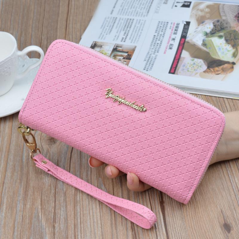 Kvinner Mote Håndvesker Kunstskinn Clutch Vesker Dame Elegant Mynt Veske Telefon Veske Merkedesign Lange lommebøker