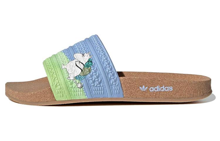 Adilette Moomin x Adilette Wmns Adidas Originals Прозрачные шлепанцы из пробки  Муми-тролль  Женские ID4207 37