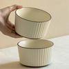 Home Pure White Ceramic Rice Bowl Soup Bowl Noodle Bowl Dessert Salad Bowl Simple Retro Nordic Style Household Small Bowl