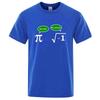 Summer Round Neck Math Formula Graphic Printed T-shirts Fashionable Casual Pure Cotton Short Sleeved Men's T-shirts