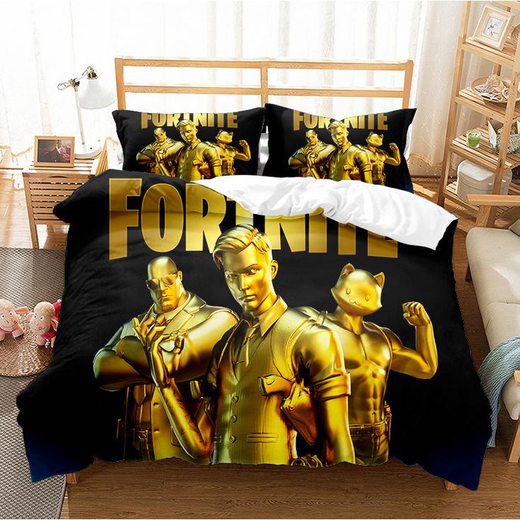 Cute Printed Quilt Cover Pillowcase Three-Piece Set Can Be Made Into Four-Piece 3D Digital Printing