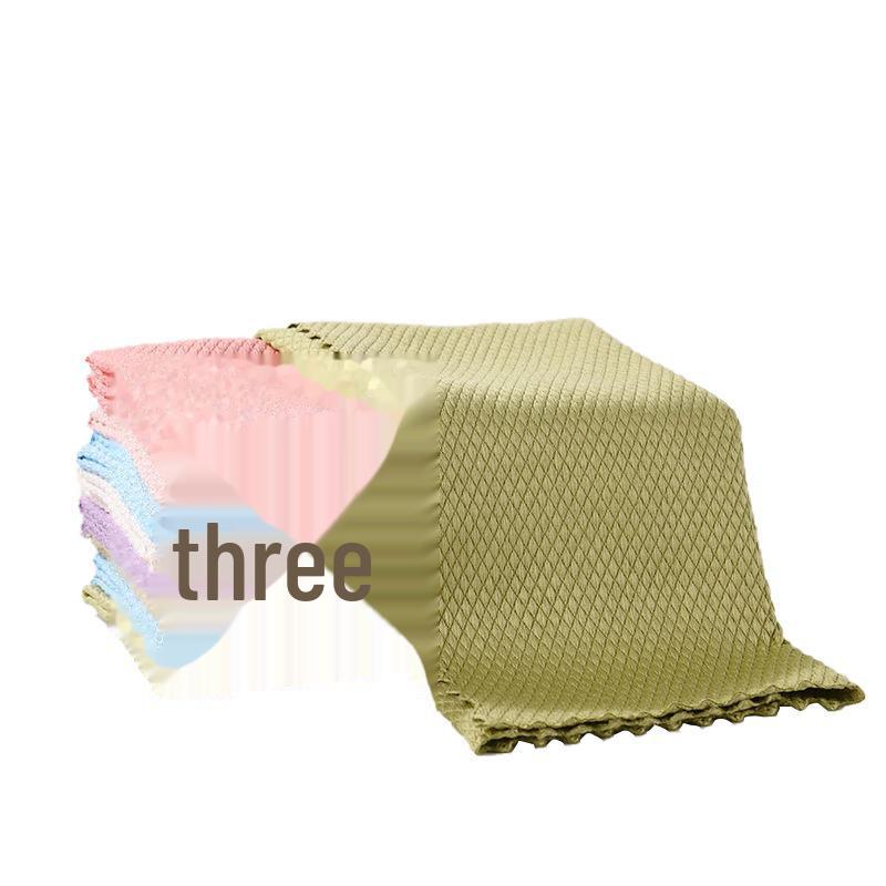 Streak-Free Glass Towel: Water-Absorbent, Lint-Free Fish Scale Cloth for Dishes and Table Cleaning