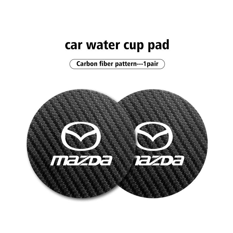

2025 Hot For Mazda 2pcs Car Cup Holder Anti Slip Insert Coaster Pads Accessories Axela Atenza CX9 MX3 MX5 RX8 RX7 MX30 CX30
