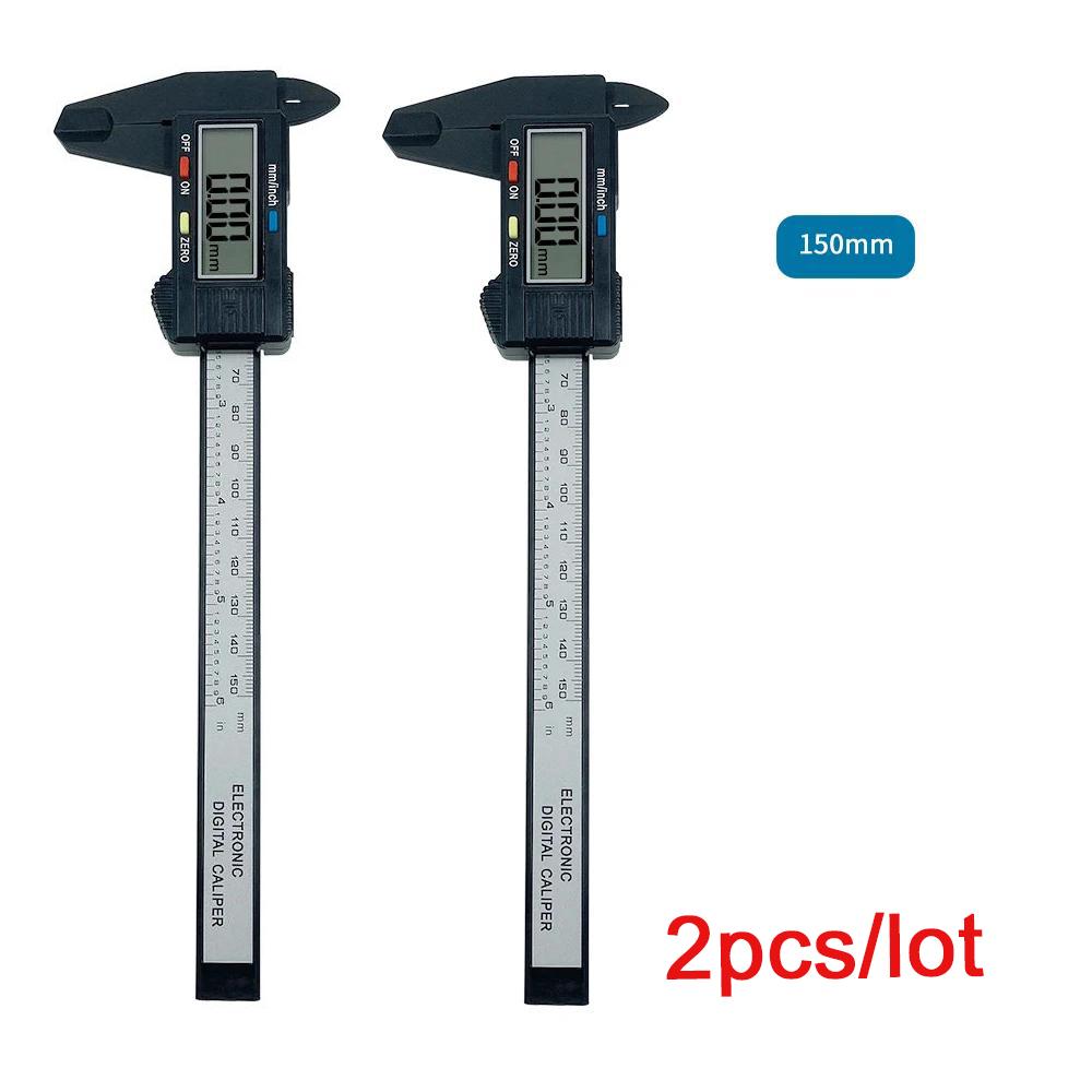 150mm 100mm Elektronische Digital Messschieber Carbon Faser Zifferblatt Messschieber Mikrometer Mess Werkzeug Digitale Lineal