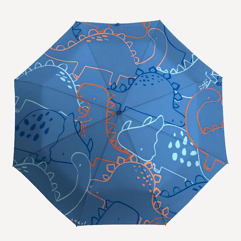 1pc Dinosaur Illustration Pattern Design Umbrella with Plastic Handle,Suitable for All Seasons UmbrellaPT554