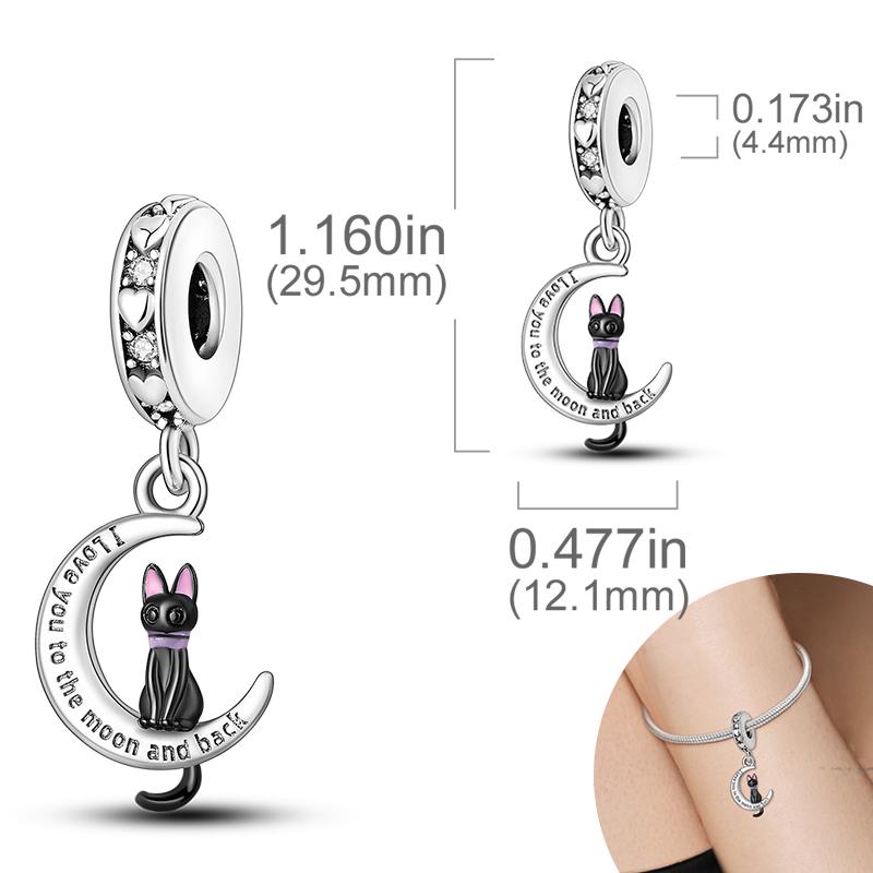 New Copper Plated Cute Dog Pets Charms Beads Fit Original Bracelet Charms Diy For Women Pendant Beads Jewelry Gift