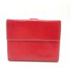 LOEWE anagram Wallet Compact Wallet Folded wallet Leather Red