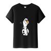 Kawaii Disney Frozen Olaf Cartoon Boy Tees Girls Loose T-shirt Harajuku Y2k Blouses Kids Tops O-Neck Tshirt Gothic Clothes