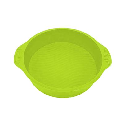 11 Zoll Runde Form Silikon Backform Kuchenform DIY Backen Kuchenform Tablett(Grün)