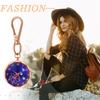 Watch Keychain Clip Pocket Watch Women Analog Flower Nurse Watch Waterproof Cute Rose Gold Fashion Accessory