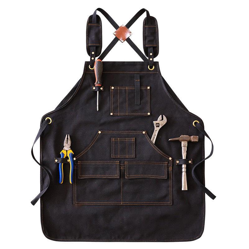 Art Studio Cross-Border Long Smock Apron, Oil & Watercolor Painting Canvas Apron