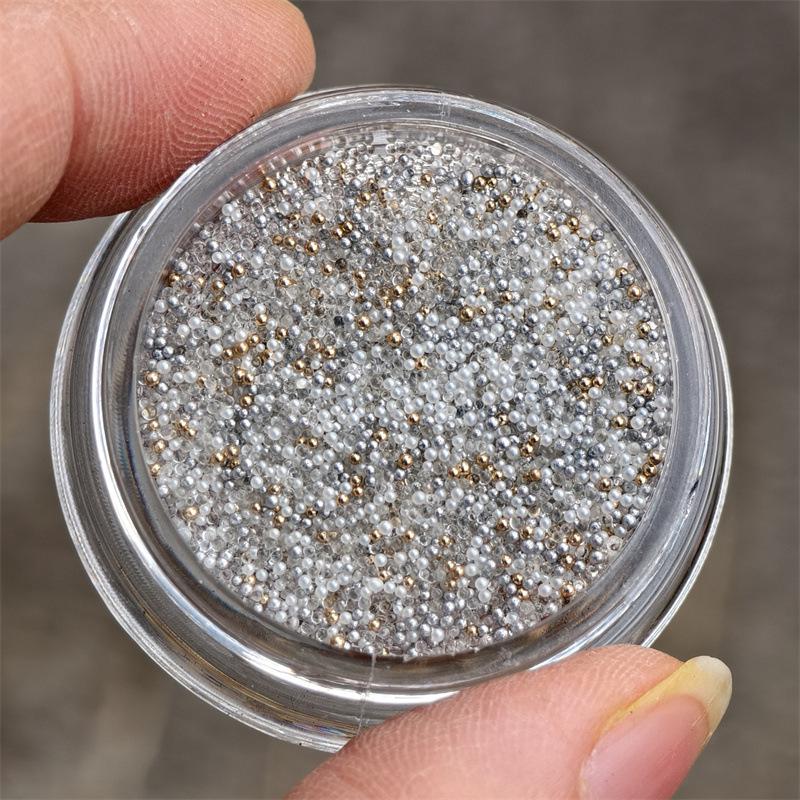 Korean Iridescent Mini Steel Beads Nail Decorations